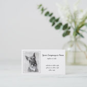 シュナウザー絵画ズ（巨人） - Dog Art 名刺 (スタンド正面)