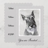 シュナウザー絵画ズ（巨人） - Dog Art 招待状 (正面/裏面)