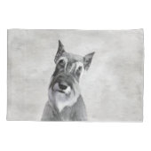 シュナウザー絵画ズ(巨人) - Dog Art 枕カバー (裏面)