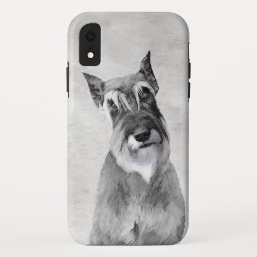 シュナウザー絵画ズ(巨人) - Dog Art Case-Mate iPhoneケース (裏面)