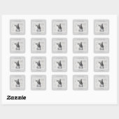 シュナウザー絵画ズ（巨人） - Dog Art Square Sticke スクエアシール (シート)