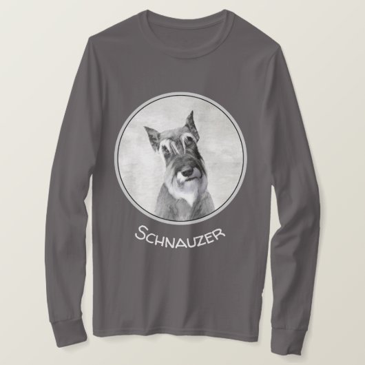 シュナウザー絵画ズ(巨人) - Dog Art Tシャツ (デザイン正面)