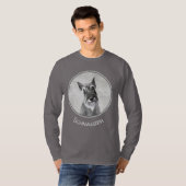 シュナウザー絵画ズ(巨人) - Dog Art Tシャツ (正面フル)