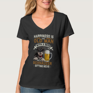 シュナウザー老人の近くに座って Tシャツ