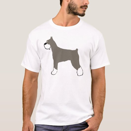 シュナウザー色のシルエット Tシャツ (正面)
