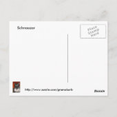 シュナウザー葉書 ポストカード (裏面)