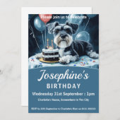 シュナウザー誕生日パーティー 招待状 (正面/裏面)