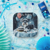 シュナウザー誕生日 ペーパープレート (パーティー)