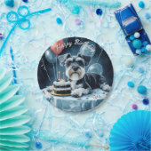 シュナウザー誕生日 ペーパープレート (パーティー)