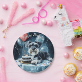 シュナウザー誕生日 ペーパープレート (パーティー)