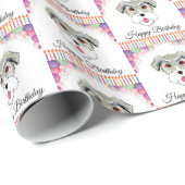 シュナウザー誕生日 ラッピングペーパー (ロールコーナー)