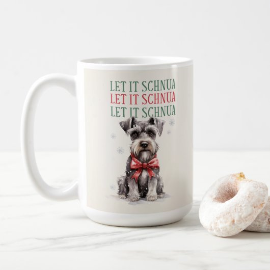 シュナウザー面白犬パンクリスマスコーヒーマグ コーヒーマグカップ (ドーナツ)