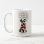 シュナウザー面白犬パンクリスマスコーヒーマグ コーヒーマグカップ (左)
