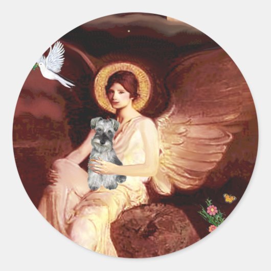 シュナウザー1N – 着座天使 ラウンドシール (正面)