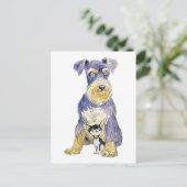 シュナウザー&キッテン葉書 ポストカード (スタンド正面)