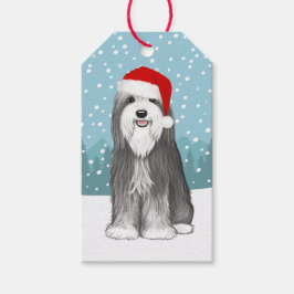 シュナウザー クリスマス おしゃれ 犬 ホリデー ギフトタグ