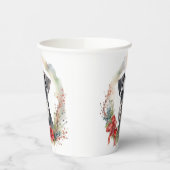 シュナウザー クリスマス リース フェスティブ パピー 紙コップ (左)