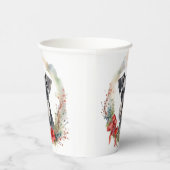 シュナウザー クリスマス リース フェスティブ パピー 紙コップ (右)