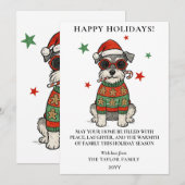 シュナウザー クリスマス 変なセーター 犬 キャンディーケーン (正面/裏面)