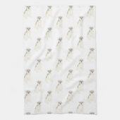 シュナウザー（グレーと白） キッチンタオル (縦)