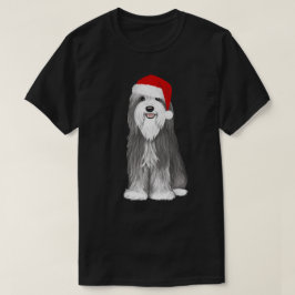 シュナウザー サンタ 犬 クリスマス ホリデー Tシャツ