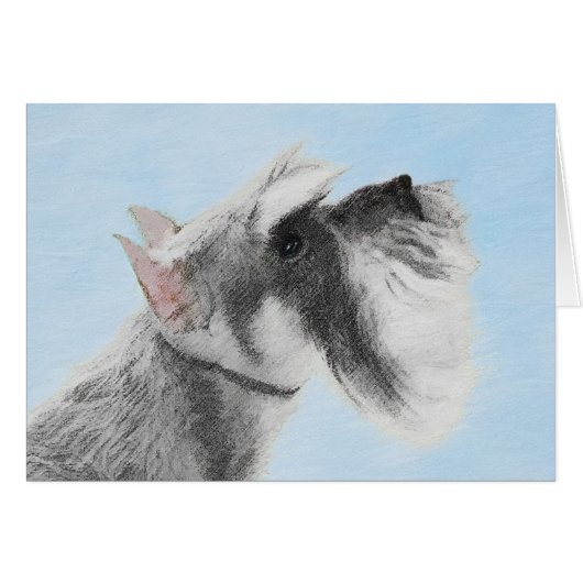 シュナウザー(ジャイアント、標準絵画) - Dog Art (正面横)