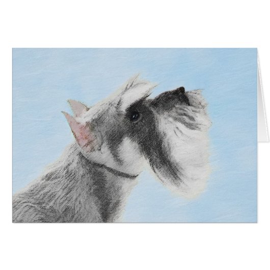 シュナウザー(ジャイアント、標準絵画) - Dog Art (正面横)
