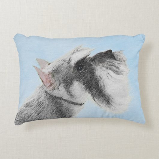 シュナウザー(ジャイアント、標準絵画) - Dog Art アクセントクッション (正面)