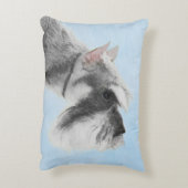 シュナウザー(ジャイアント、標準絵画) - Dog Art アクセントクッション (裏面(縦))