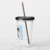 シュナウザー(ジャイアント、標準絵画) - Dog Art アクリルタンブラー (左)