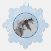 シュナウザー(ジャイアント、標準絵画) - Dog Art オーナメントカード (正面)