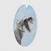 シュナウザー(ジャイアント、標準絵画) - Dog Art オーナメント (正面)