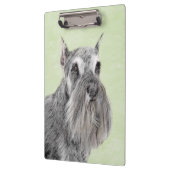 シュナウザー(ジャイアント、標準絵画) - Dog Art クリップボード (左)