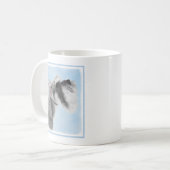 シュナウザー(ジャイアント、標準絵画) - Dog Art コーヒーマグカップ (正面左)