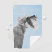 シュナウザー(ジャイアント、標準絵画) - Dog Art ゴルフタオル (インサイチュ)