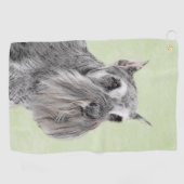 シュナウザー(ジャイアント、標準絵画) - Dog Art ゴルフタオル (横)