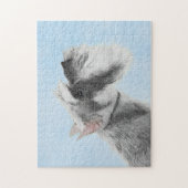 シュナウザー(ジャイアント、標準絵画) - Dog Art ジグソーパズル (縦)