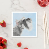 シュナウザー(ジャイアント、標準絵画) - Dog Art スタンダードカクテルナプキン (インサイチュ)