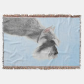 シュナウザー(ジャイアント、標準絵画) - Dog Art スローブランケット (正面)