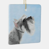 シュナウザー(ジャイアント、標準絵画) - Dog Art セラミックオーナメント (右)