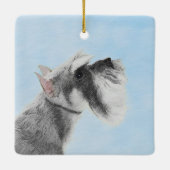 シュナウザー(ジャイアント、標準絵画) - Dog Art セラミックオーナメント (裏面)