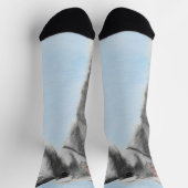 シュナウザー(ジャイアント、標準絵画) - Dog Art ソックス (上部)