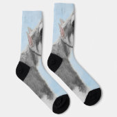 シュナウザー(ジャイアント、標準絵画) - Dog Art ソックス (右)