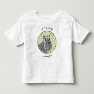 シュナウザー(ジャイアント、標準絵画) - Dog Art トドラーTシャツ