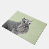 シュナウザー(ジャイアント、標準絵画) - Dog Art ドアマット (アングル)