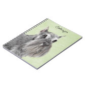 シュナウザー(ジャイアント、標準絵画) - Dog Art ノートブック (左側)