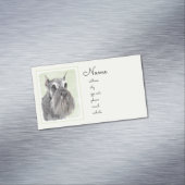 シュナウザー(ジャイアント、標準絵画) - Dog Art マグネット名刺 (インサイチュ)