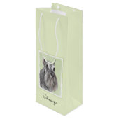 シュナウザー(ジャイアント、標準絵画) - Dog Art ワインギフトバッグ (裏面アングル)