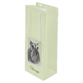 シュナウザー(ジャイアント、標準絵画) - Dog Art ワインギフトバッグ (正面アングル)