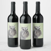 シュナウザー(ジャイアント、標準絵画) - Dog Art ワインラベル (ボトル)